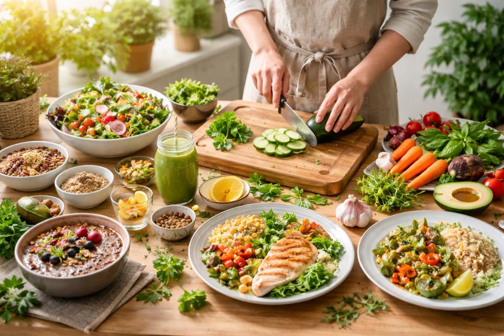 Cuisiner plus sainement au quotidien